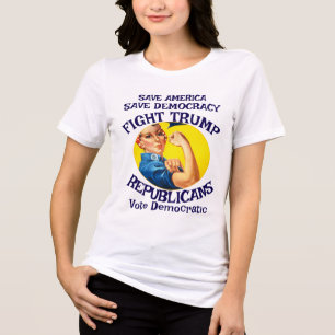 Trump Masturbated Air Force One Communications WH Tri-Blend Shirt