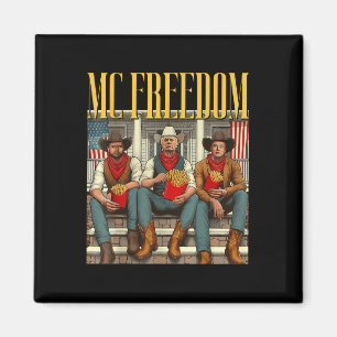 Trump Mc Freedom Funny Trump 2024 Christmas Black  Magnet