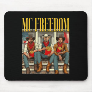 Trump Mc Freedom Funny Trump 2024 Christmas Black  Mouse Mat