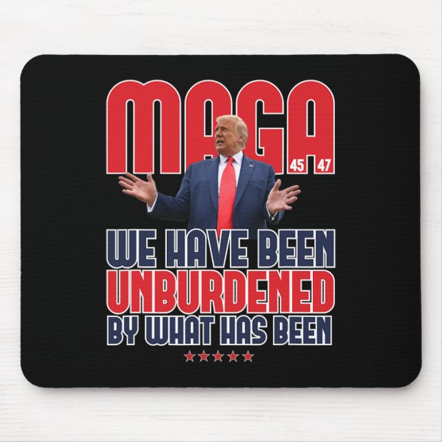 Trump Mega 2024 47th President Unburdened Meme Des Mouse Mat (Front)
