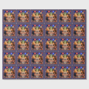 Trump Melania Statue of Liberty 250 Years USA Wrapping Paper
