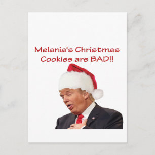 Trump, Melania's Christmas cookies are BAD! Holiday Postcard