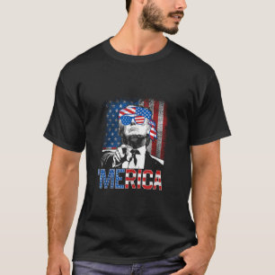 Trump Merica 4th Of July 47th President American F T-Shirt