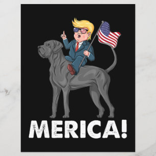Trump Merica Great Dane Dog American Hero 4th