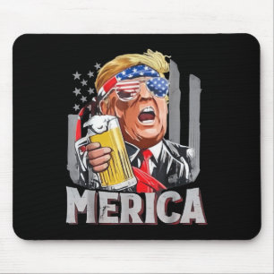 Trump Merica Make 4th Of July Great Again Men Drin Mouse Mat