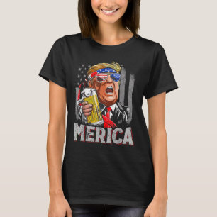 Trump Merica Make 4th Of July Great Again Men Drin T-Shirt