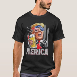 Trump MERICA Make 4th Of July Great Again Men Drin T-Shirt