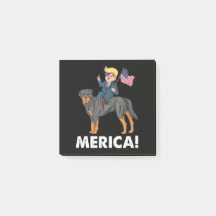 Trump Merica Rottweiler Dog American Hero Post-it Notes