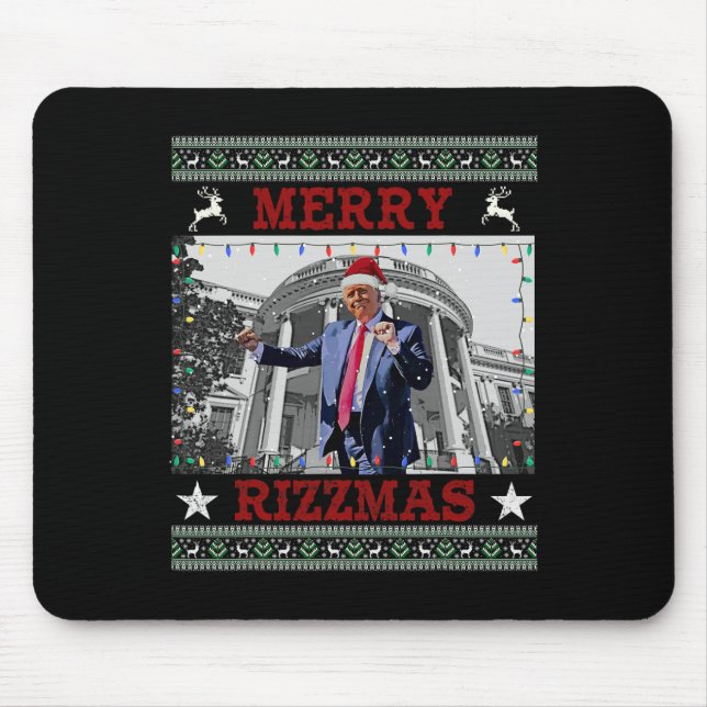 Trump Merrry Rizzmas Funny Humourous Trump Dance C Mouse Mat (Front)