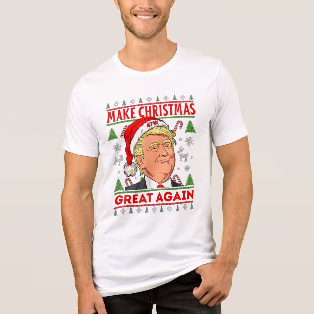 Trump Merry Christmas Tri-Blend Shirt (Front)