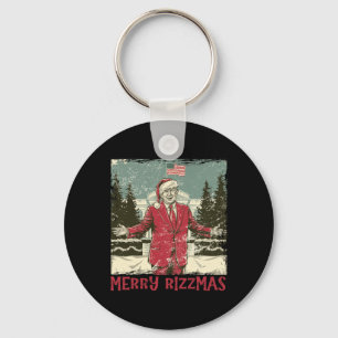 Trump Merry Rizzmas Funny Humourous Trump Dance Ch Key Ring