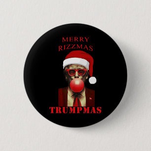 Trump Merry Rizzmas Trumpmas Funny Christmas Bubbl 6 Cm Round Badge