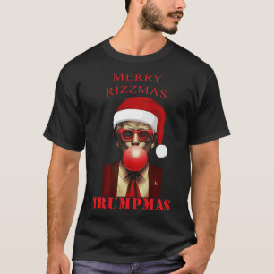 Trump Merry Rizzmas Trumpmas Funny Christmas Bubbl T-Shirt