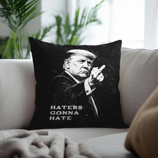 Trump Middle Finger 2026 Meme Funny Cushion