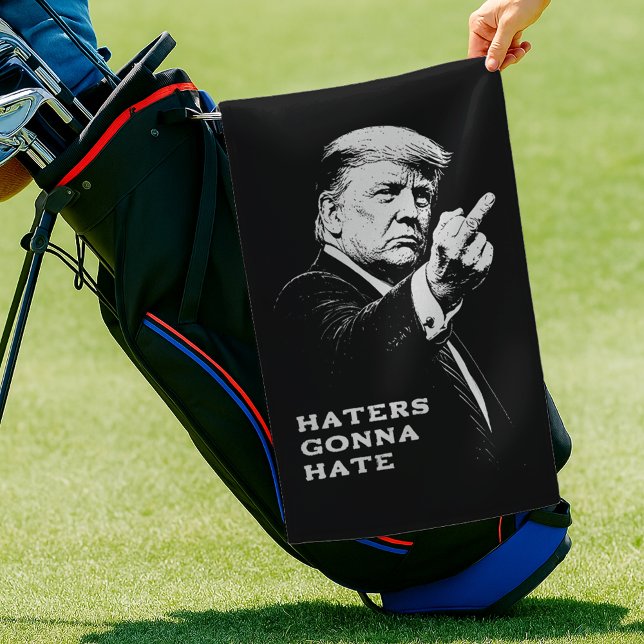 Trump Middle Finger 2026 Meme Funny Golf Towel (Creator Uploaded)