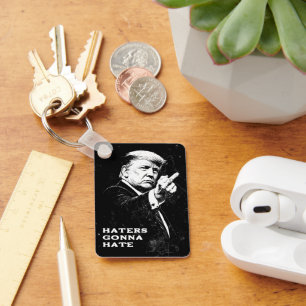 Trump Middle Finger 2026 Meme Funny Key Ring