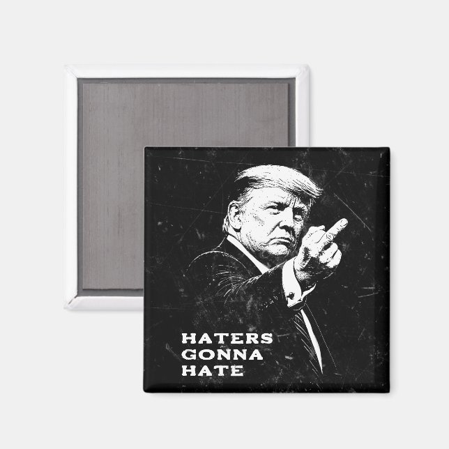 Trump Middle Finger 2026 Meme Funny Magnet (Front/Back)