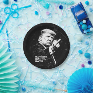 Trump Middle Finger 2026 Meme Funny Paper Plate