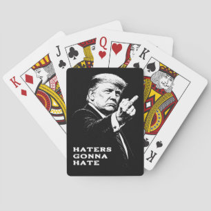 Trump Middle Finger 2026 Meme Funny Playing Cards