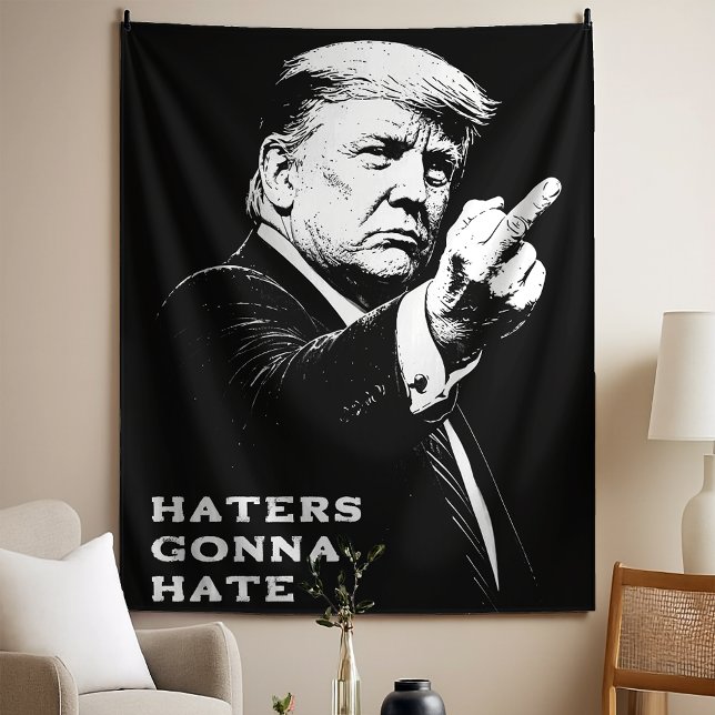 Trump Middle Finger 2026 Meme Funny Tapestry (Creator Uploaded)