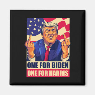 Trump Middle Finger Biden Harris America Republica Magnet