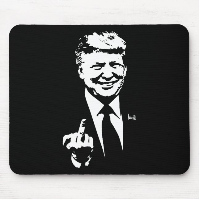 Trump Middle Finger  Mouse Mat (Front)