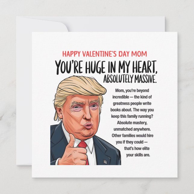Trump Mom Valentine's Day  Holiday Card (Front)