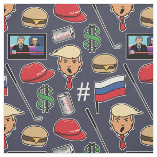 Trump, Money, Burgers, Golf, Russia and Fake News Fabric