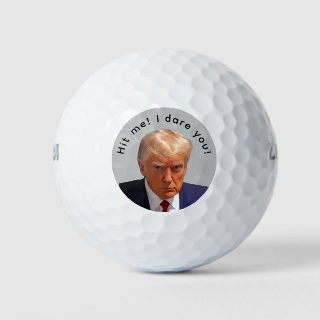 Trump Mug Personalise Golf Balls (Front)