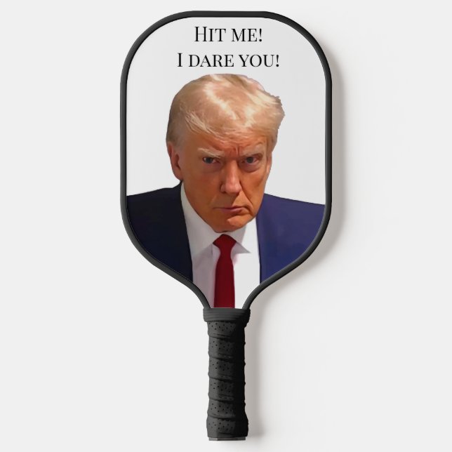 Trump Mug Pickleball Paddle (Front)