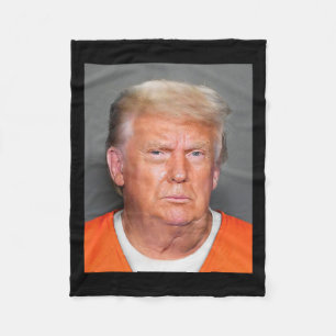 Trump Mug Shot 1  Fleece Blanket