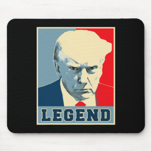 Trump Mug Shot 2024 President Legend Never Surrend Mouse Mat