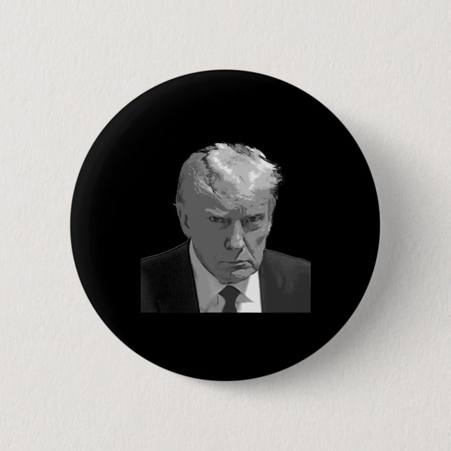 Trump Mug Shot  6 Cm Round Badge (Front)