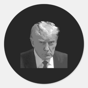 Trump Mug Shot  Classic Round Sticker