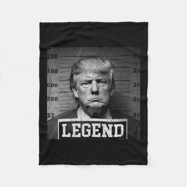 Trump Mug Shot  Fleece Blanket (Front)
