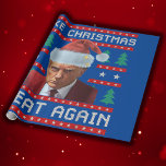 Trump Mug Shot Make Christmas Great Again Blue Wrapping Paper<br><div class="desc">Trump Mug Shot Make Christmas Great Again,  trump wrapping paper</div>