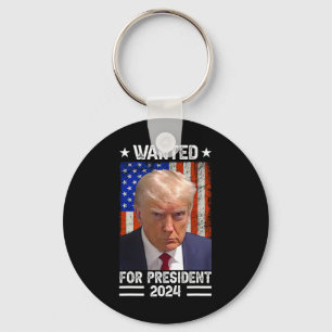 Trump Mug Shot Wanted For U.s. President 2024 1 Key Ring