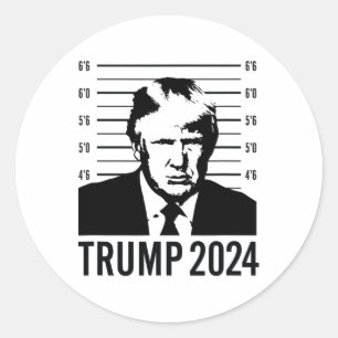 Trump Mugshot 2024 President  Classic Round Sticker