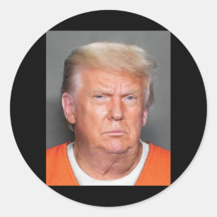Trump Mugshot  Classic Round Sticker
