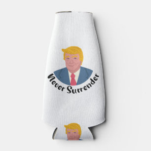 Trump Mugshot Never Surrender  Bottle Cooler