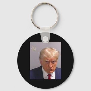 Trump Mugshot Tee - Iconic And Funny  Key Ring