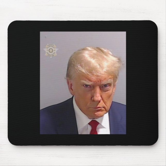 Trump Mugshot Tee - Iconic And Funny  Mouse Mat (Front)
