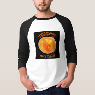 Trump Mugshot with Date on a Baseball T-Shirt