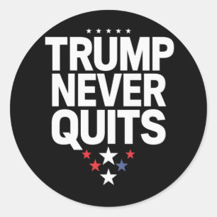 Trump Never Quits Patriotic Vote Trump 2024 Classic Round Sticker