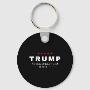Trump Never Surrender 2024 Maga Patriotic Tee  Key Ring