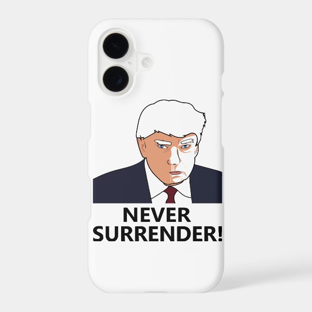 Trump Never Surrender Mug Shot (Back)