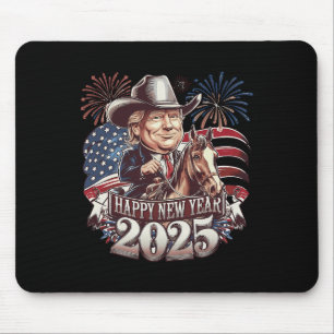 Trump New Year 2025 Patriotic Horse Trump American Mouse Mat