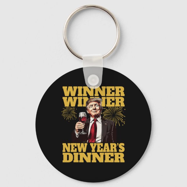 Trump New Year's Dinner 2025  Key Ring (Front)