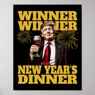 Trump New Year's Dinner 2025 Poster
