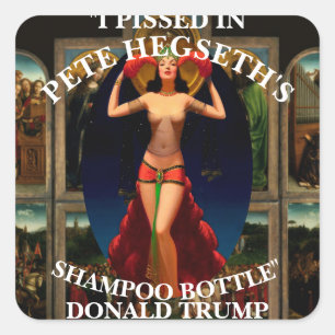 Trump Nightclub Restaurant Bar Tiki Pub Toga Party Square Sticker